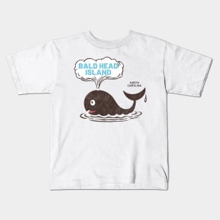 Bald Head Island, NC Summertime Vacationing Whale Spout Kids T-Shirt